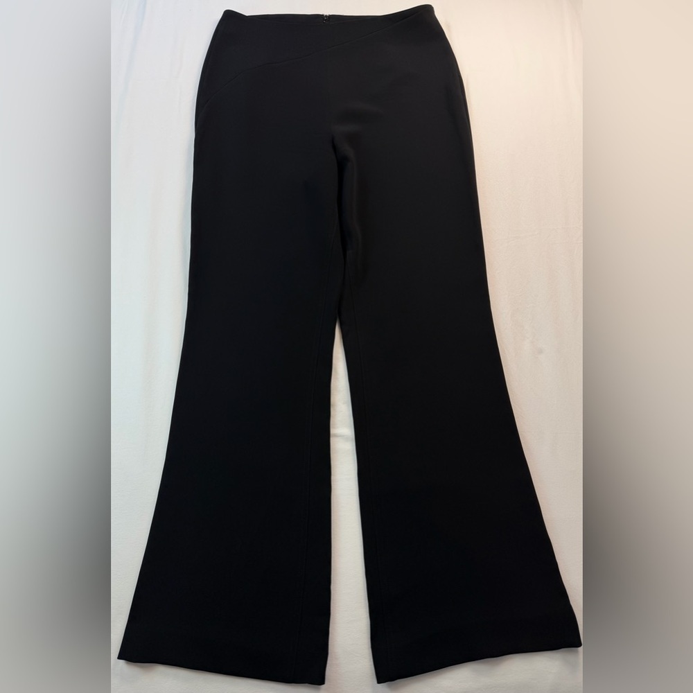 Cinq à Sept Flat Front Black Flared Dress Pants Size 10 - Picture 2 of 10